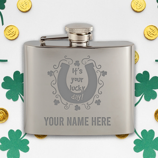 Your Lucky Day Custom Flask for St Partick Day - Things Engraved