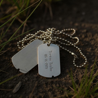Military Style Dog Tags With Custom Engraving - Set Of 2 - Things Engraved