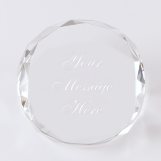 Faceted Crystal paperweight - Things Engraved