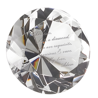 Faceted Crystal paperweight - Things Engraved