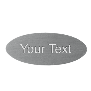 Oval Pewter Tone Plate - Things Engraved