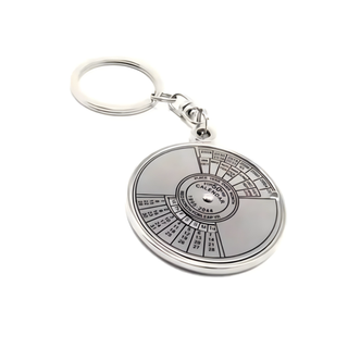 Customized 50 Year Calendar Metal Key Ring - Things Engraved