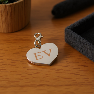 Silver Heart Charm - Things Engraved