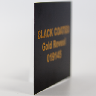 Custom Black Coated Gold Plate - Things Engraved