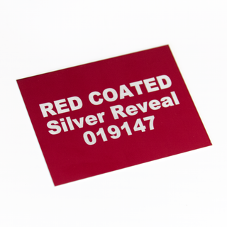 Custom Cut Engravable Red Plate - Things Engraved