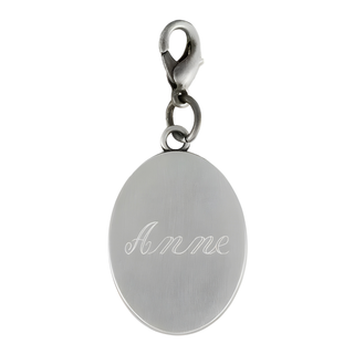 Oval Pewter Charm - Things Engraved