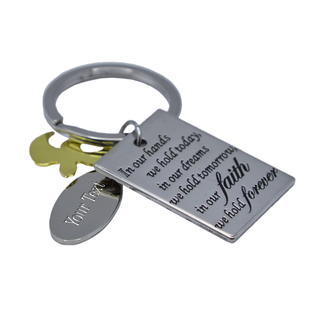 Faith Forever Keychain with Custom Engraving - Things Engraved