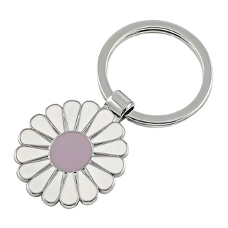 White Daisy Keychain - Things Engraved