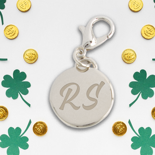 Lucky Clover Small Silver Charm with Engraving - Things Engraved
