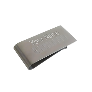 Engravable Dot Stamp Pattern Money Clip - Things Engraved