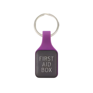 Engravable Purple and Black Keychain - Things Engraved