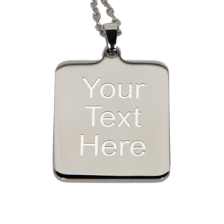 Men's Necklace, Square - Things Engraved