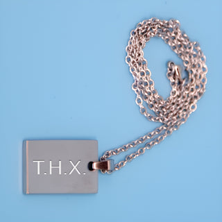 Men's Necklace, Rectangular - Things Engraved