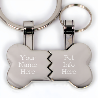 Break-Away Pet Tag Keychain Set - Things Engraved