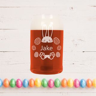 Custom Name Easter Beer Can Glass 16 oz - Things Engraved