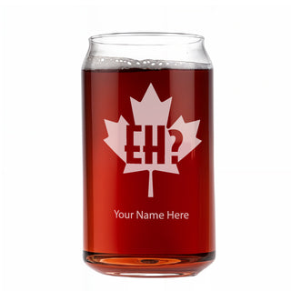 Canada Eh? Beer Glass 16 oz - Things Engraved