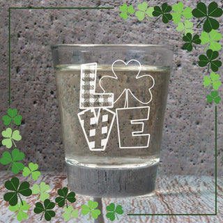 Love Patch Shot Glass 1.5 oz - Things Engraved