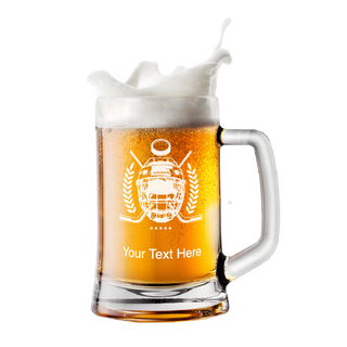Custom Engraved Hockey Beer Mug 15 oz - Things Engraved