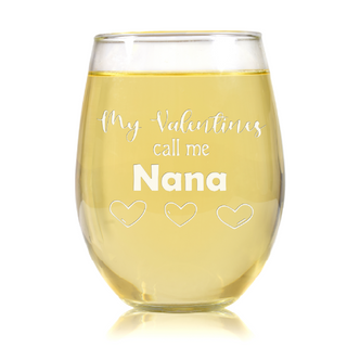 My Valentine Stemless Wine Glass - Things Engraved