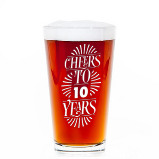 Custom Anniversary Beer Pint 16 oz - Things Engraved