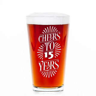 Custom Anniversary Beer Pint 16 oz - Things Engraved