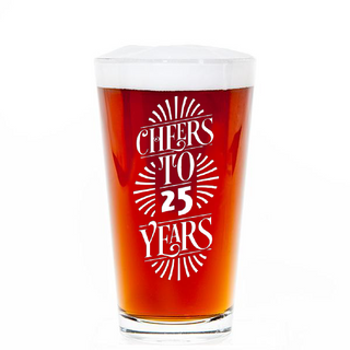 Custom Anniversary Beer Pint 16 oz - Things Engraved