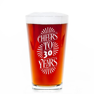 Custom Anniversary Beer Pint 16 oz - Things Engraved