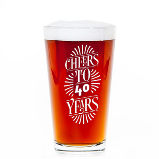 Custom Anniversary Beer Pint 16 oz - Things Engraved