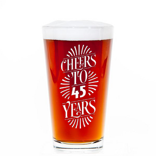 Custom Anniversary Beer Pint 16 oz - Things Engraved