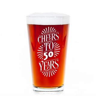Custom Anniversary Beer Pint 16 oz - Things Engraved