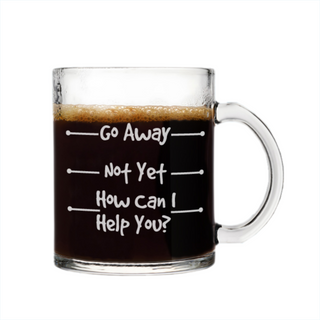 The Do Not Disturb Glass Coffee Mug - Things Engraved
