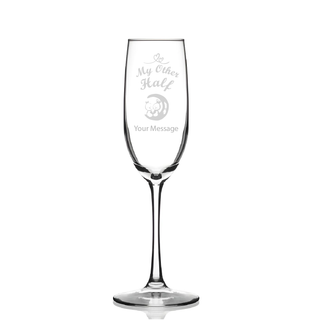 My Other Half Champagne Flute 8 oz - Things Engraved