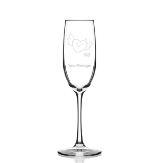 Flying Heart Champagne Flute 8 oz - Things Engraved