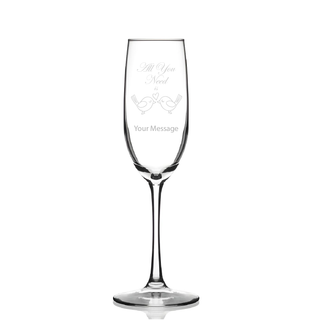 All you Need is Love Champagne Flute 8 oz - Things Engraved