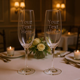 Design Your Own Champagne Flute- Set of 2 - Things Engraved