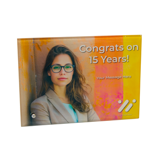 Customizable Glass Photo Plaque - Things Engraved