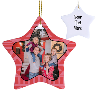 Christmas Wallpaper Star Shaped Ceramic Ornament - Things Engraved