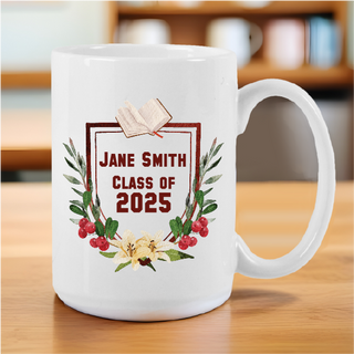 Graduation Flowers Ceramic Mug - Things Engraved