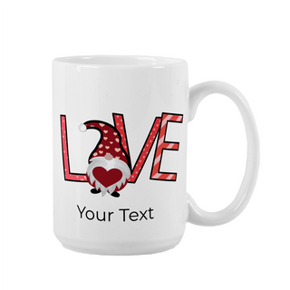 Gnome Love Valentine's Day Mug 15 oz - Things Engraved