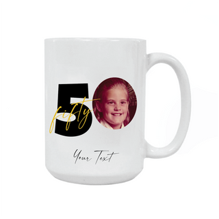 Custom Birthday Milestone 50 years Old Ceramic Mug - Things Engraved