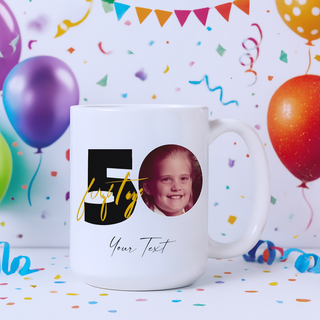 Custom Birthday Milestone 50 years Old Ceramic Mug - Things Engraved