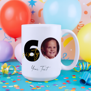 Custom Birthday Milestone 60 years Old Ceramic Mug - Things Engraved
