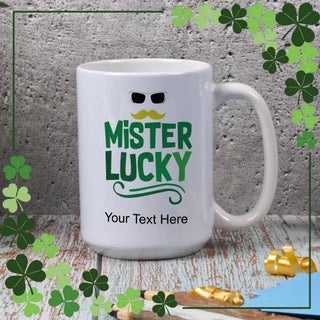 Mister Lucky Ceramic Mug 15 oz - Things Engraved