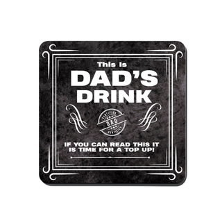 Dad's Drink Square Coaster - Things Engraved
