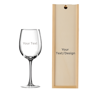 Wine Glass with Wine Box Set - Things Engraved