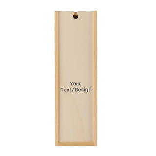 Wooden Single Wine Bottle Box With Custom Engraved Message - Things Engraved