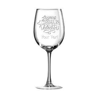 Joyeus Saint Valentin White Wine Glass - Things Engraved