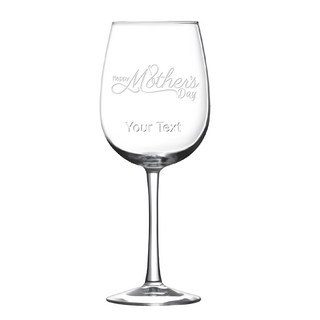 Happy Mother's Day Engraved Red Wine Glass - Things Engraved