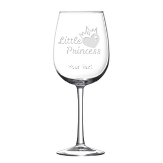 Little Princess Red Wine Glass - Things Engraved