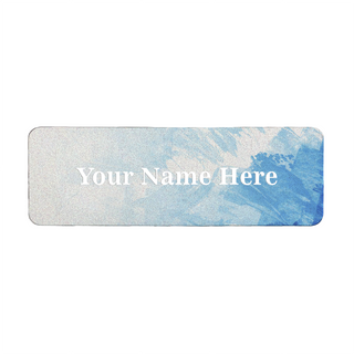 Blue Watercolor Name Tag - Things Engraved